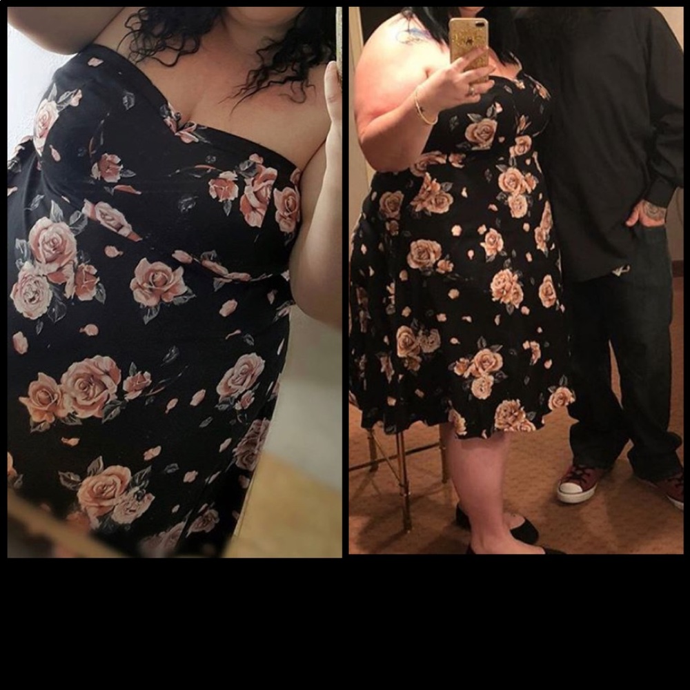 Beautiful floral midi length Torrid dress size 24